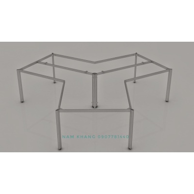 Khung chân Oval 3 chổ ngồi- bàn 120 độ