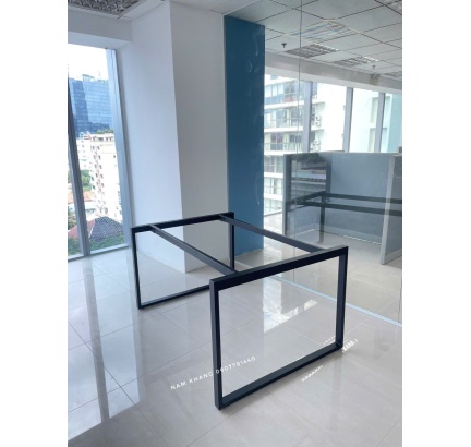 Chân 25x50 trên 50x50 khung hình chữ nhật - Bàn 2 chỗ ngồi (1200x1200, 1400x1400,1000x1000)