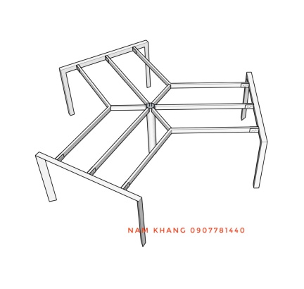 Chân tam giác khung U bàn cụm 3 - Bàn Bummarang