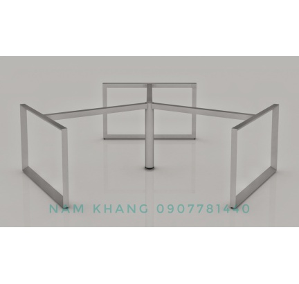 Khung chân tam giác quỳ 3 chổ ngồi - bàn 120 độ