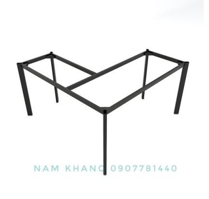 Khung chân Oval 5 chân chạm đất - bàn chũ L (1600x 1600 , 1400 x 1400, 1600 x 1200)