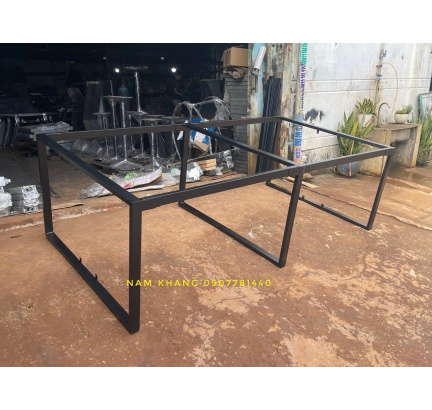 Chân 25x50 khung hình chữ nhật  - Chân bàn nhân viên cụm 4 chỗ