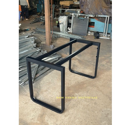 Chân bàn nhân viên- Chân 25x50 uốn bên dưới